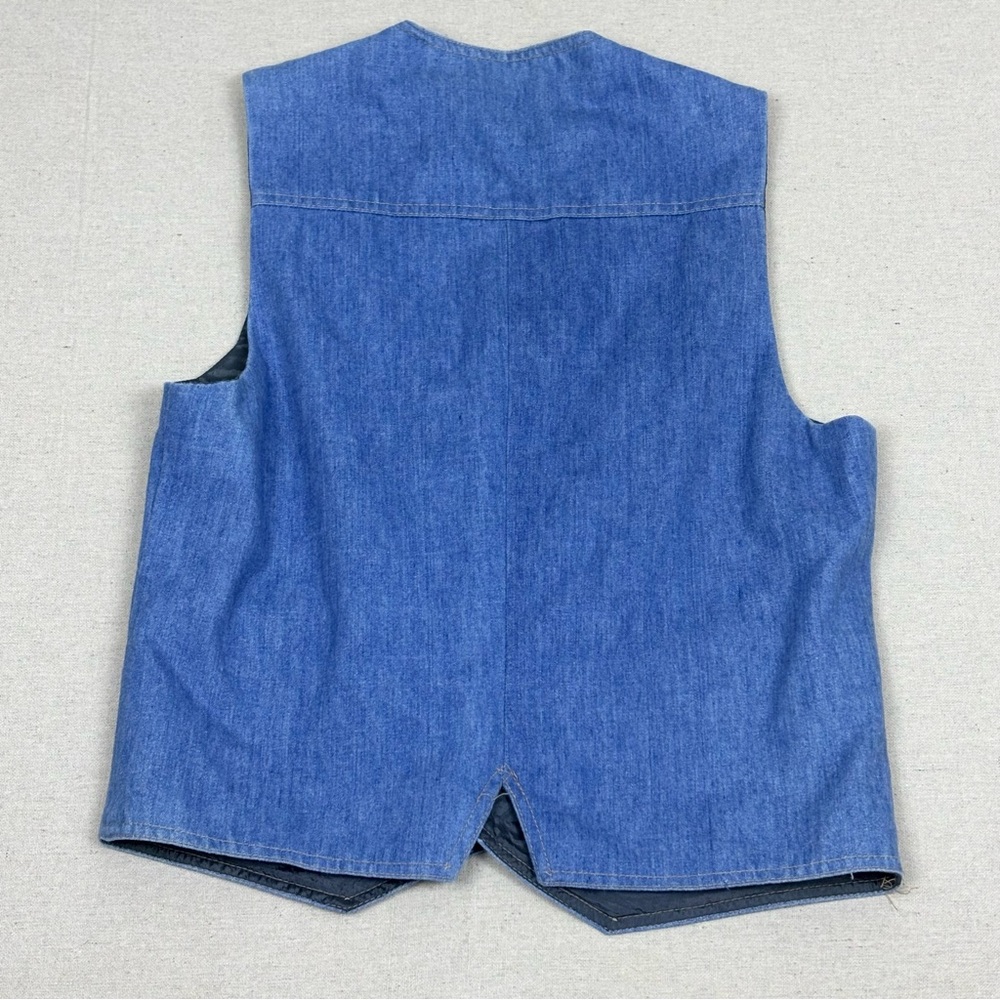 Levi’s 70’s Vintage Panatela Blue Textured Vest - Picture 2 of 4